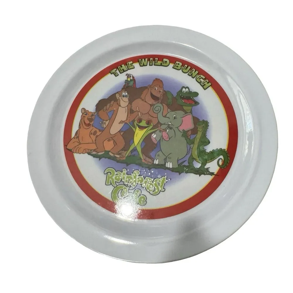 Vintage Nostalgic Rainforest Cafe Set Of‎ 2 Plates Rio And Wild Bunch 2002 10in